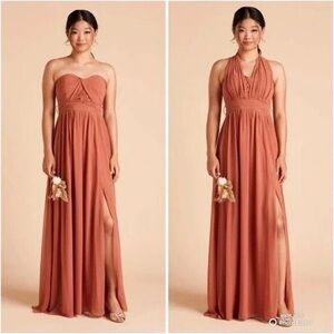 Birdy Grey Grace Dress Chiffon Terracotta Size Large NWT